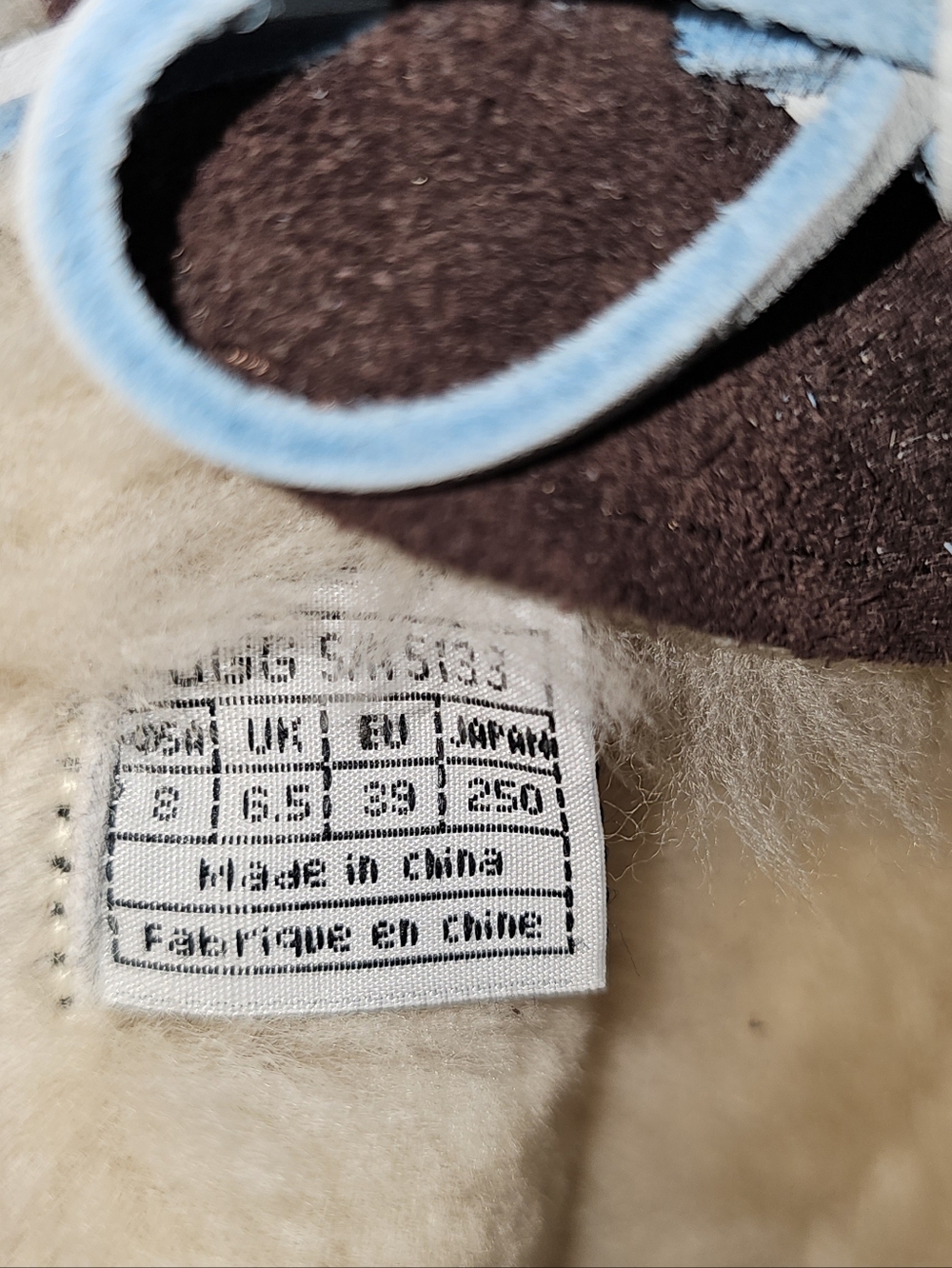 UGG Dakota Chocolate & Blue Suede Moccasin Slippers Shoes WOMEN'S SIZE 8. - Picture 10 of 10